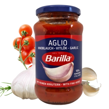 Barilla Aglio Sos Pomidorowy z Czosnkiem, Czerwonym Winem i Ziołami 400g